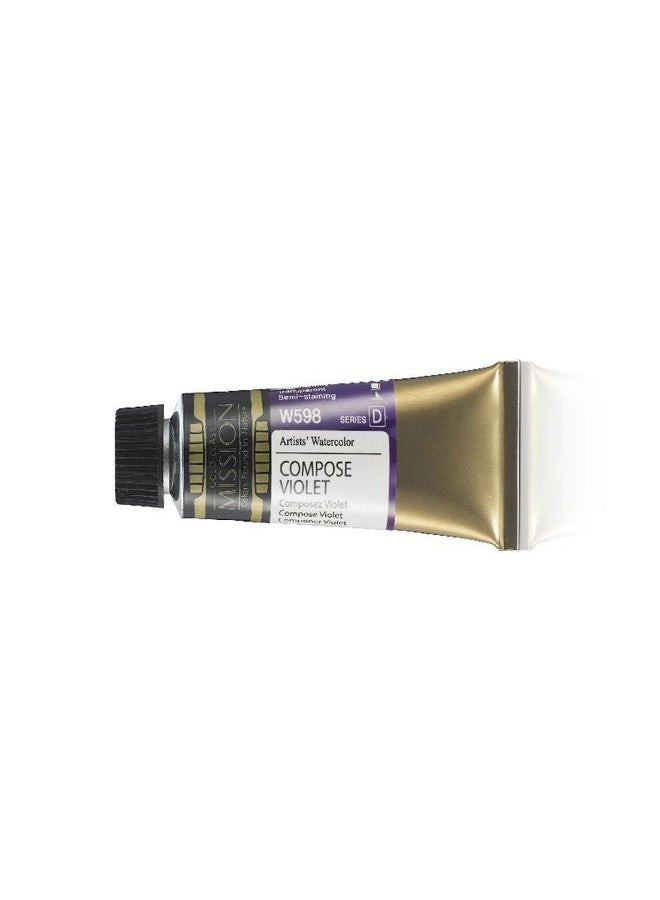 Mijello Mission Gold Class Professional Grade Extra-Fine Watercolour - Compose Violet (598) - 15 ml - Image 1